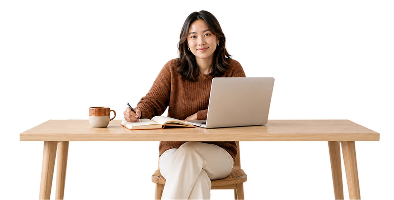 A business owner reviewing her website’s SEO results on a laptop
